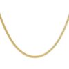 Platte schakelketting Goud Stainless Steel