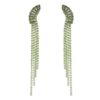 Strass oorbellen sierlijk detail - Holiday Essentials Green & Silver Koper