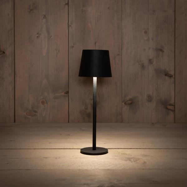Led Tafellamp zwart 9x26,5cm dimbaar | warm wit | oplaadbaar (incl USB-kabel)