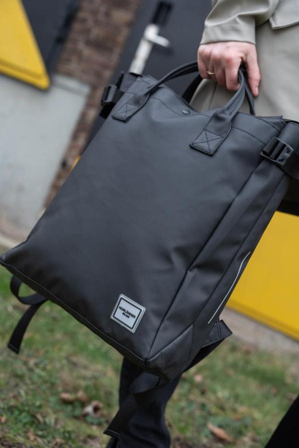 NORLÄNDER Fiets Shopper Rugtas Boston Zwart - Afbeelding 8