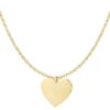 Lange ketting groot hart - goud