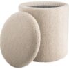 Vouwpoef Teddy taupe ø33,5cm - Afbeelding 3