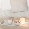 Set Van 2 Plateau Rechthoek Metaal Wit