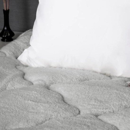 Teddy Dekbed Grijs 240x200 cm - Dekbed zonder overtrek - Bedsprei - Wasbare Dekbed - Afbeelding 3