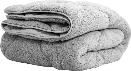 Teddy Dekbed Grijs 240x200 cm - Dekbed zonder overtrek - Bedsprei - Wasbare Dekbed