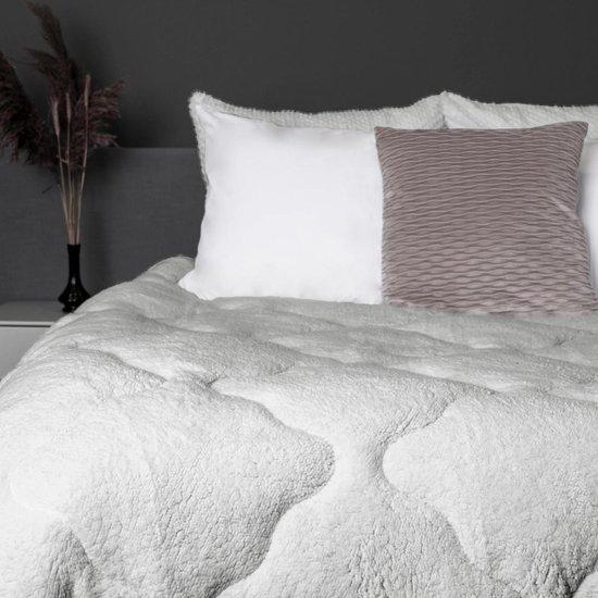 Teddy Dekbed Grijs 240x200 cm - Dekbed zonder overtrek - Bedsprei - Wasbare Dekbed - Afbeelding 5