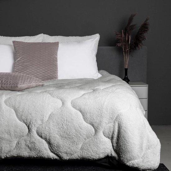 Teddy Dekbed Grijs 240x200 cm - Dekbed zonder overtrek - Bedsprei - Wasbare Dekbed - Afbeelding 4