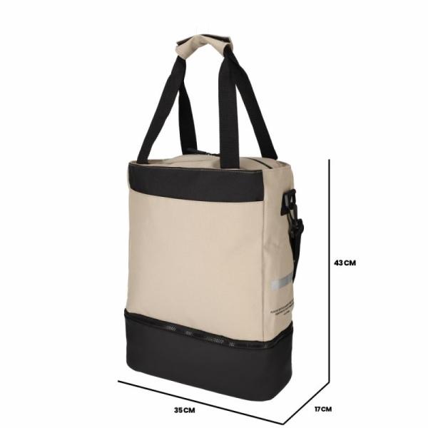 S.G. Fiets Shopper Met Koelvak RPET Taupe - Afbeelding 2