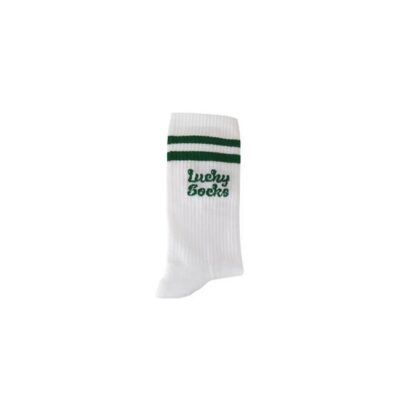 Lucky socks wit groen
