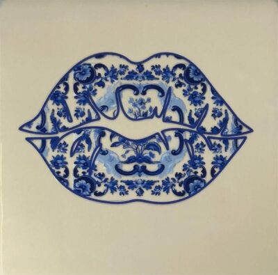 Tegeltje – delftsblauw lippen creme/blauw
