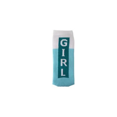 Girlpower sokken blauw wit