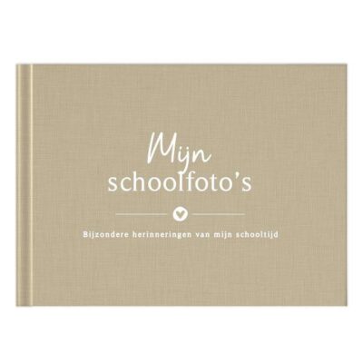Mijn schoolfotoboek - Linnen Taupe