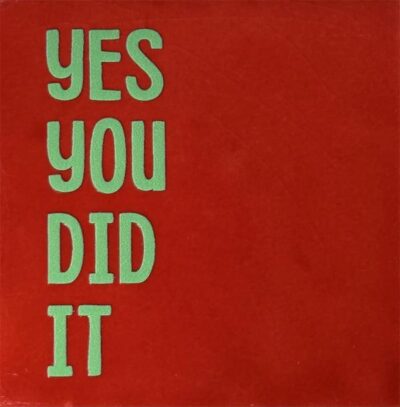 Tegeltje – you did it rood/mint