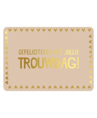 Wenskaart - Gefeliciteerd met jullie trouwdag + hartjes