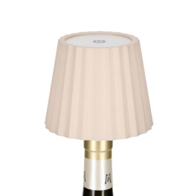 LED Fles Lamp Ribbel Taupe