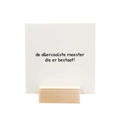 Quote blockie | Meester