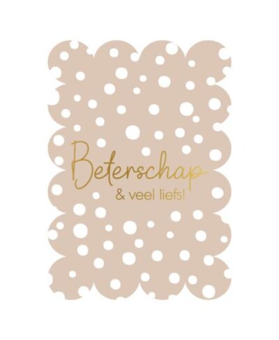 Wenskaart bubble - Beterschap & veel liefs