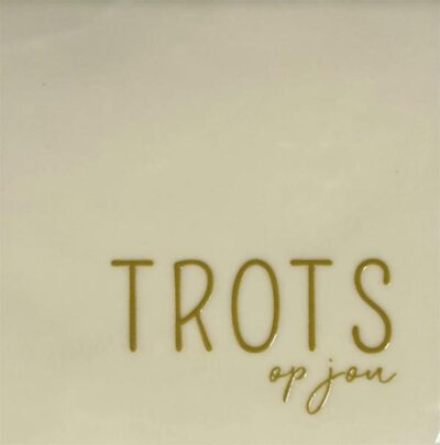 Tegeltje – trots op jou creme/goud