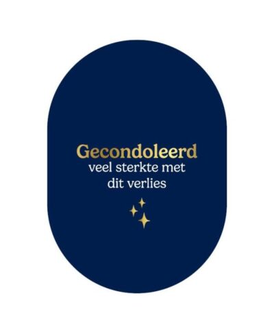 Wenskaart ovaal - Gecondoleerd sterkte met dit verlies
