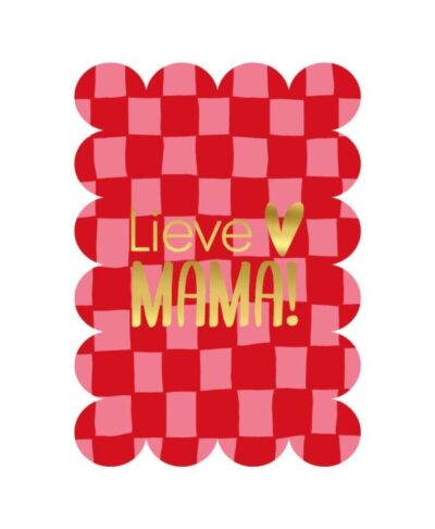 Wenskaart - Lieve mama + hart