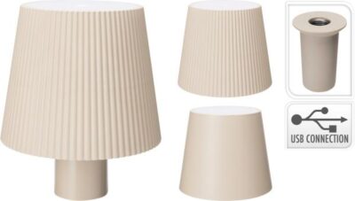 LED Fles Lamp Glad Beige