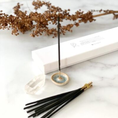 Wierook & Gemstone giftbox: Lavendel/Bergkristal