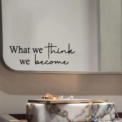 Spiegelsticker - What we think zwart
