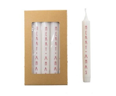 Giftbox dinerkaarsen Merry X-mas