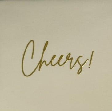 Tegeltje – cheers creme/goud