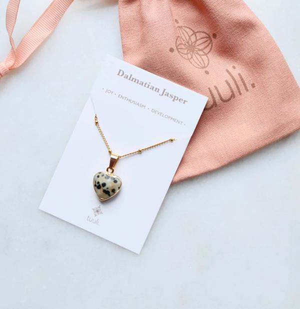 Dalmatiër Jaspis Hart Ketting voor Persoonlijke Ontwikkeling - Afbeelding 3