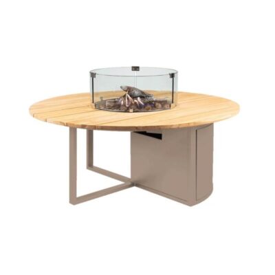Cosiloft 120 rond sandy beige / teak