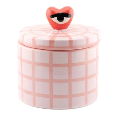 Aardewerk opbergbakje hart all-seeing eye