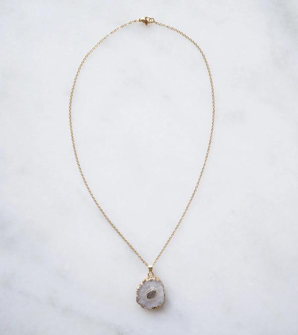 Witte Druzy Agaat Ketting voor Helderheid en Positiviteit - Afbeelding 3