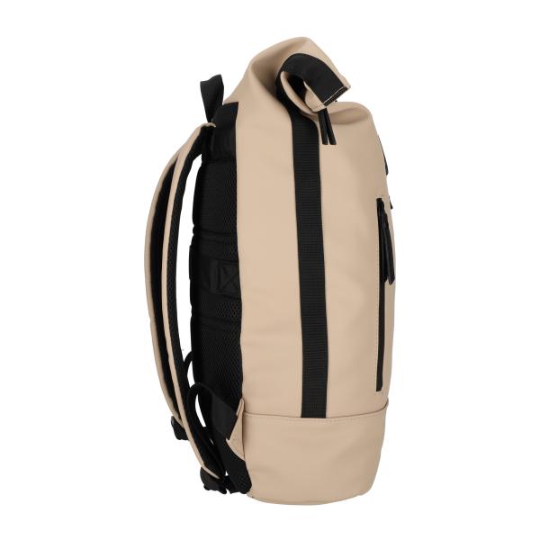 Dull PU Rol Rugtas Eco Lining Taupe - Afbeelding 5