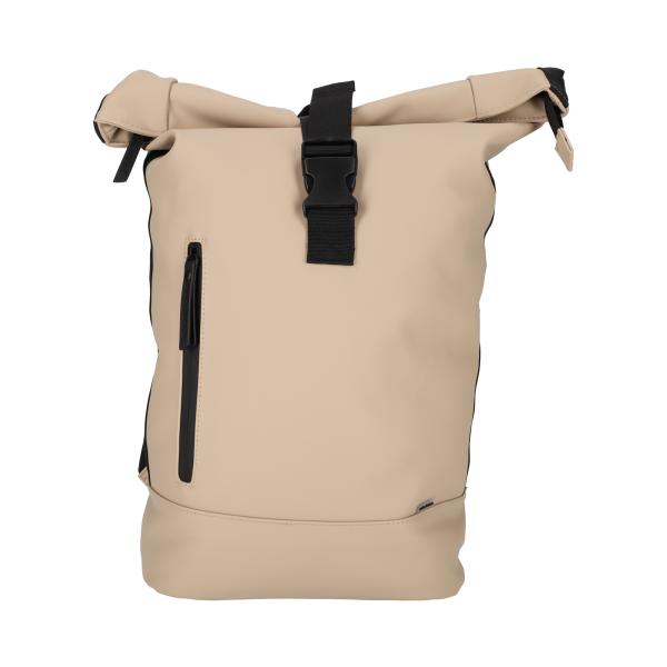 Dull PU Rol Rugtas Eco Lining Taupe - Afbeelding 3