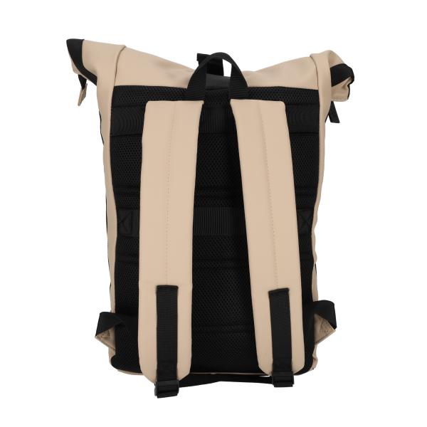 Dull PU Rol Rugtas Eco Lining Taupe - Afbeelding 6