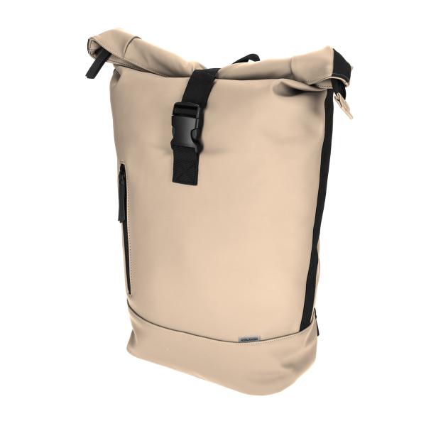 Dull PU Rol Rugtas Eco Lining Taupe